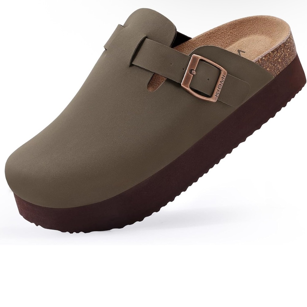 Brown Platform Mules